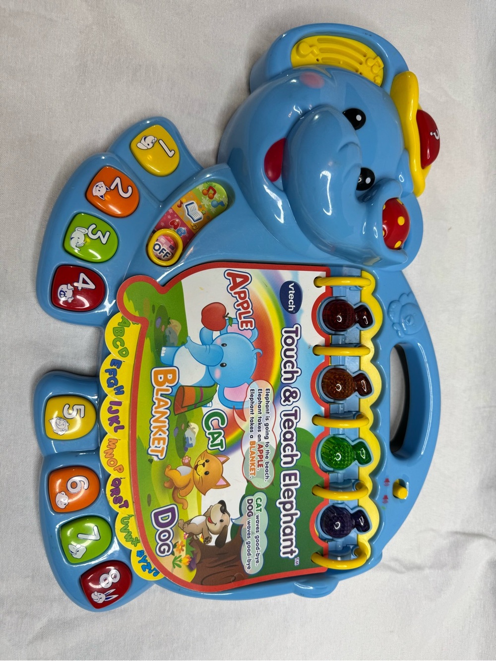 VTech Touch & Teach Elephant Learning Toy ABC Numbers Songs Interactive Book
